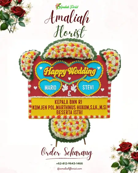 Papan Bunga Pernikahan Teluk Waru